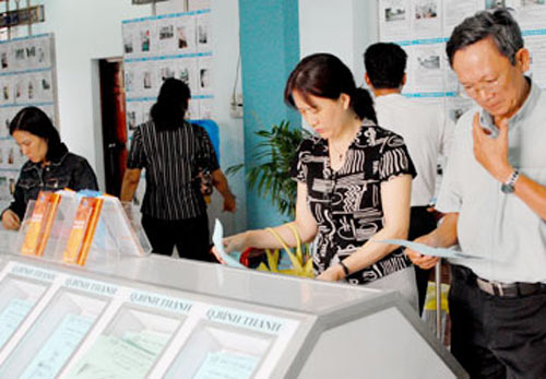 Làm thủ tục chọn gói về giao dịch bất động sản